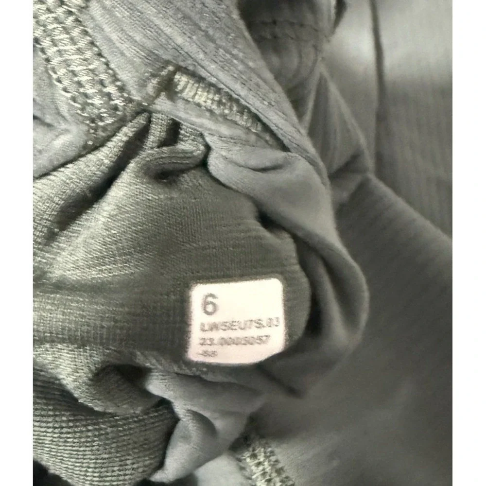 Sage Green Ribbed High Waisted Full Length‎ Yoga Leggings Athleisure 2114